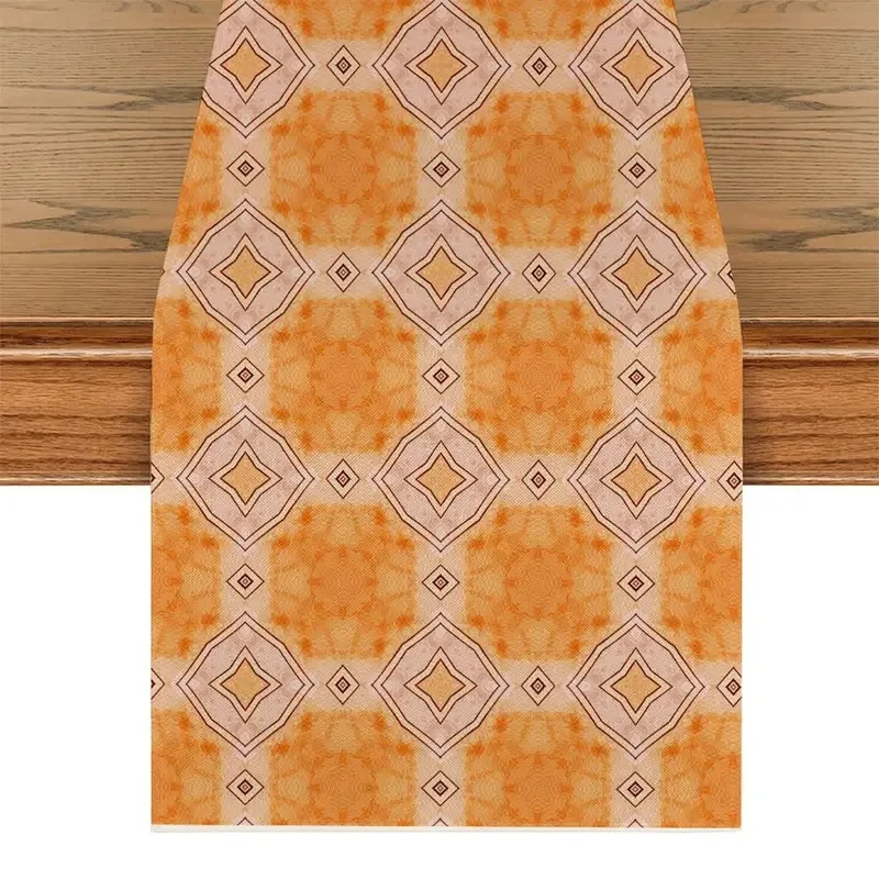 Modern Rustic Orange Geometric Table Runner - Modern Farmhouse Fabric Table Decor for Outdoor Parties & Home Gift
Modern Rustic Orange Geometric Table Runner - Modern Farmhouse Fabric Table Decor for Outdoor Parties & Home Gift