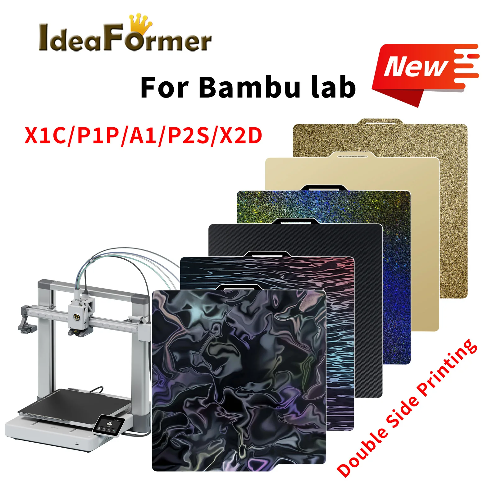 For Bambu lab P2S X2D P1S Carbon Build Plate A1 PEI Sheet Textured Double Sided PEO PET Bed For Bambulab P1S P1P X1C Build Plate
For Bambu lab P2S X2D P1S Carbon Build Plate A1 PEI Sheet Textured Double Sided PEO PET Bed For Bambulab P1S P1P X1C Build Plate