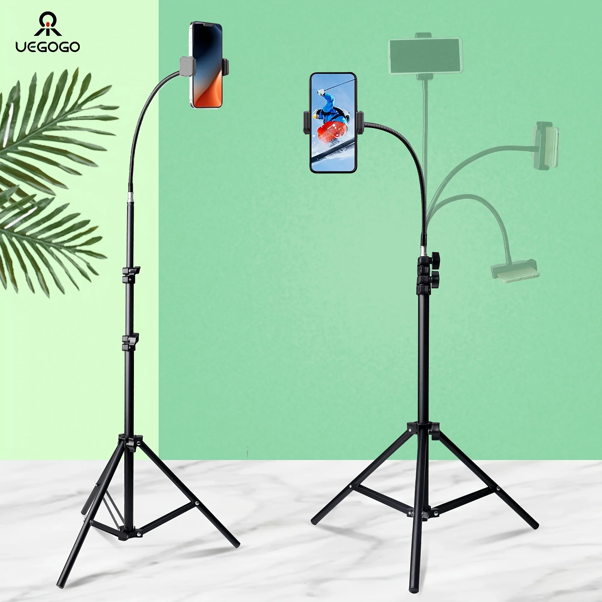 Tripod for Smartphone,Flexible Tripod Phone Stand with Phone Clip,160cm brackets for Samsung iPhone Huawei Xiaomi Stand
Tripod for Smartphone,Flexible Tripod Phone Stand with Phone Clip,160cm brackets for Samsung iPhone Huawei Xiaomi Stand