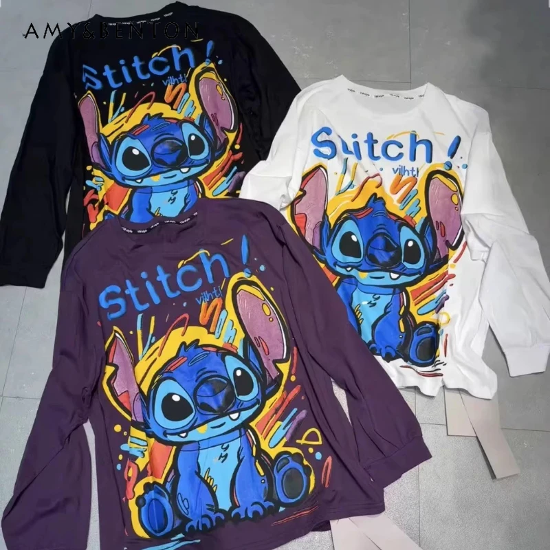 Cartoon Y2k T-shirts New Korean Fashion Versatile O-Neck Long Sleeves Loose Casual Top For Women's Trendy Brand Bottoming Shirt 
Cartoon Y2k T-shirts New Korean Fashion Versatile O-Neck Long Sleeves Loose Casual Top For Women's Trendy Brand Bottoming Shirt