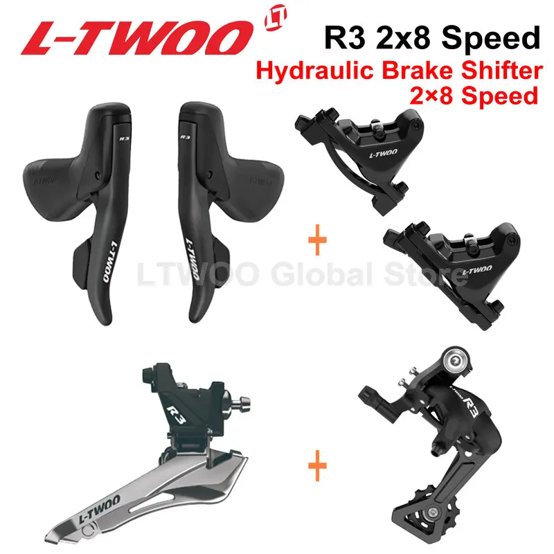 LTWOO R3 2x8speed road Groupest/ Hydraulic Disc Brake Groupest L/R Brake Shift+F/R Derailleur+F/R Brake caliper
LTWOO R3 2x8speed road Groupest/ Hydraulic Disc Brake Groupest L/R Brake Shift+F/R Derailleur+F/R Brake caliper