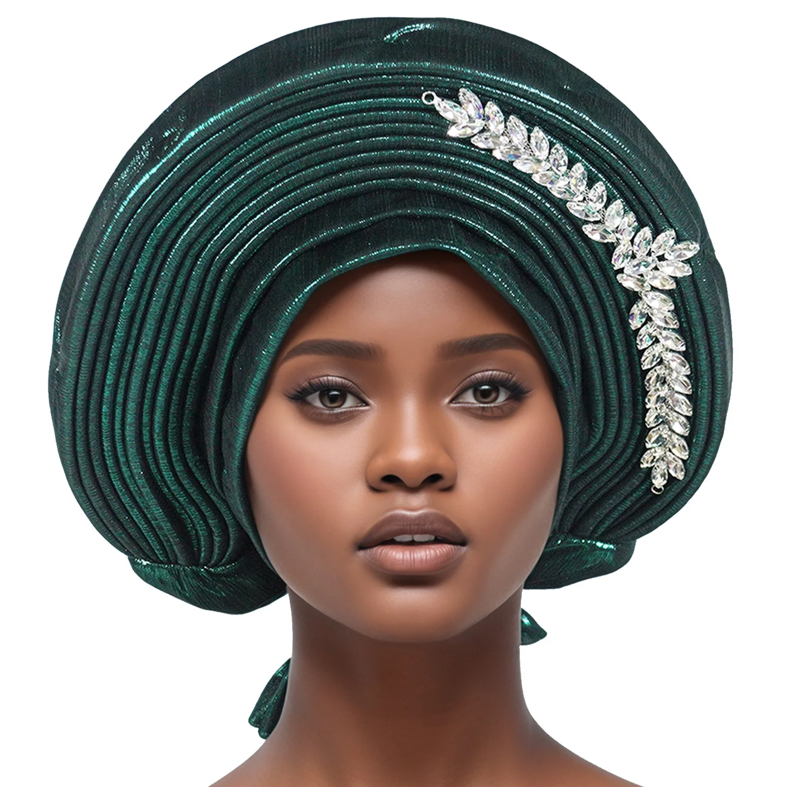 Wedding Multi-Layer Turban Hat African Head Wraps Pleated Headwear Crystal Nigeria Headtie Auto Gele Bonnet Muslim Hijab Already
Wedding Multi-Layer Turban Hat African Head Wraps Pleated Headwear Crystal Nigeria Headtie Auto Gele Bonnet Muslim Hijab Already