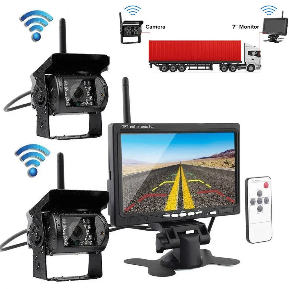 7'' Backup Camera and Monitor Kit System Back Parking Night Vision For Truck RV
7'' Backup Camera and Monitor Kit System Back Parking Night Vision For Truck RV