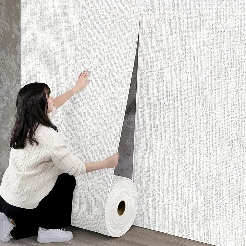 50cm linen foam 3D self-adhesive wall sticker PVC solid color thickened waterproof background wall renovation wallpaper
50cm linen foam 3D self-adhesive wall sticker PVC solid color thickened waterproof background wall renovation wallpaper