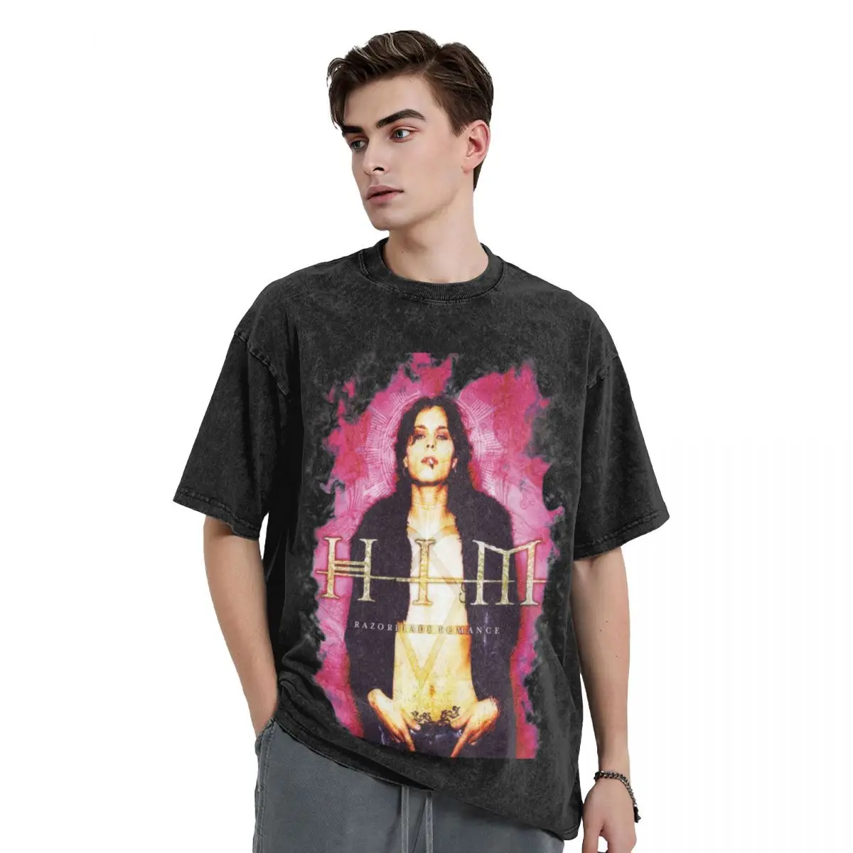 Him Band VV H I M - Him Ville Valo Razorblade Romance smoke T-Shirt summer clothes cheap stuff men clothings
Him Band VV H I M - Him Ville Valo Razorblade Romance smoke T-Shirt summer clothes cheap stuff men clothings