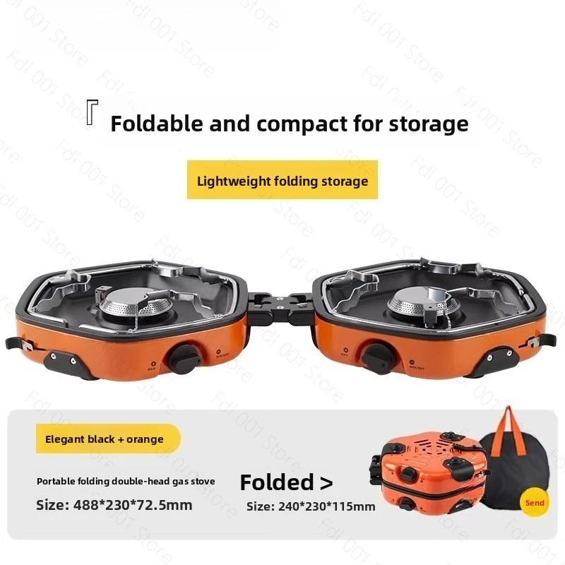 Outdoor box stove Portable outdoor stove double head folding
Outdoor box stove Portable outdoor stove double head folding