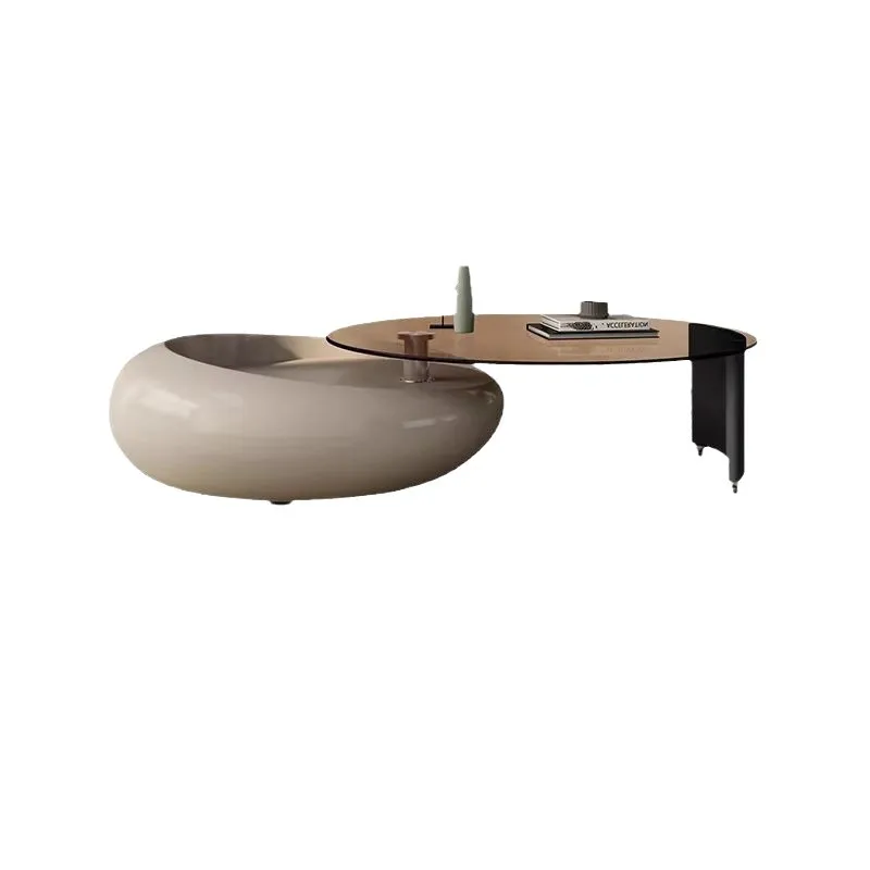 Coffee table living room home designer light luxury high sense round glass coffee table combination
Coffee table living room home designer light luxury high sense round glass coffee table combination