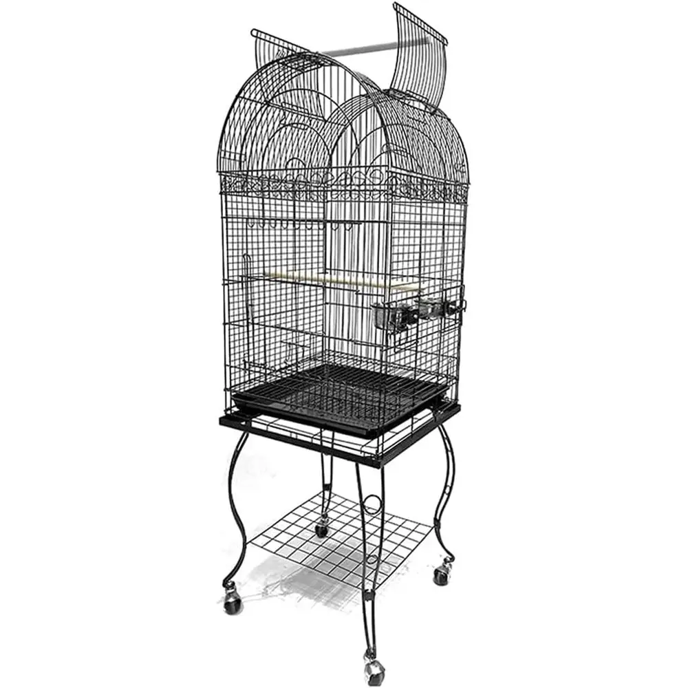 Портативная большая металлическая клетка для птиц с колесами, просторный дизайн для удобной жизни птиц
Портативная большая металлическая клетка для птиц с колесами, просторный дизайн для удобной жизни птиц