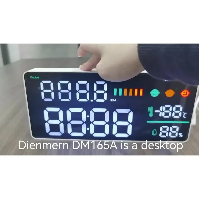 Wall Mounted Noise Meter with Large Screen Clock and LED Display in English
Wall Mounted Noise Meter with Large Screen Clock and LED Display in English
