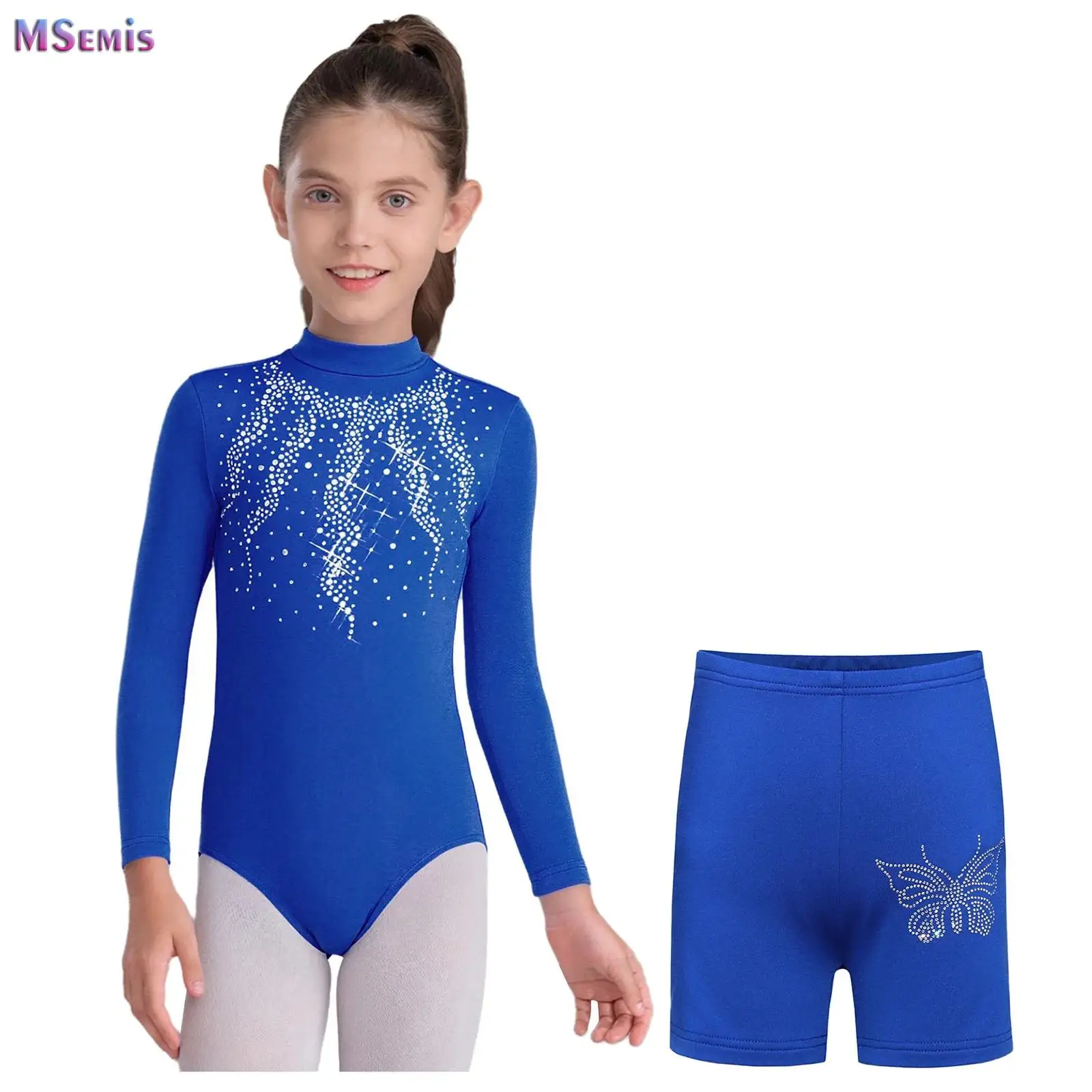 Kids Girls Shiny Rhinestone Gymnastics Leotards Ballet Dance Fleece Leotards Bodysuit with Shorts Set Figure Skating Jersey
Kids Girls Shiny Rhinestone Gymnastics Leotards Ballet Dance Fleece Leotards Bodysuit with Shorts Set Figure Skating Jersey
