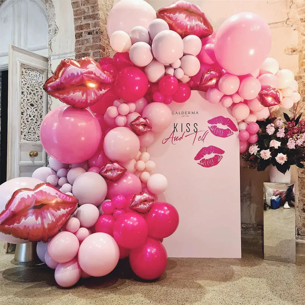 119Pcs Pink Rose Red Balloon Garland Arch Kit Heart Lip Foil Balloons for Valentines Mothers Day Anniversary Party Decorations
119Pcs Pink Rose Red Balloon Garland Arch Kit Heart Lip Foil Balloons for Valentines Mothers Day Anniversary Party Decorations