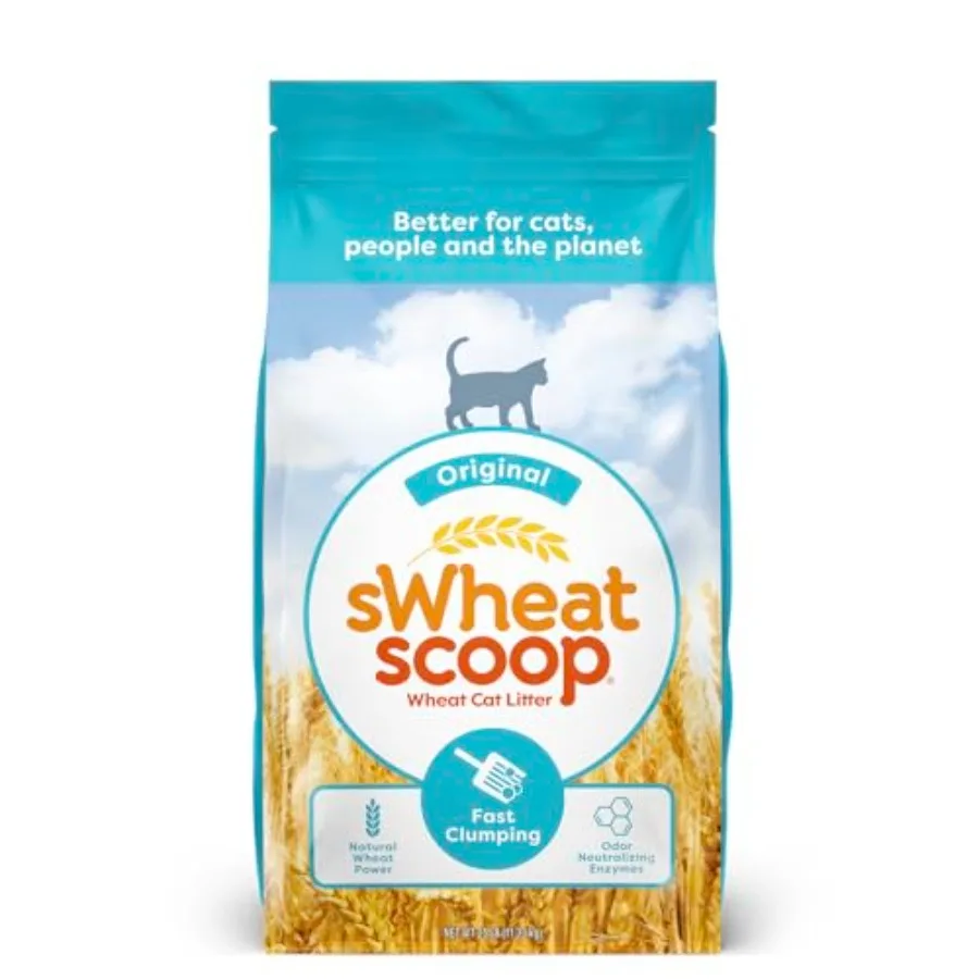 Natural Wheat Cat Litter Original 25lb Bag Fast Clumping with Odor Neutralizing Enzymes Light Brown Ideal for Multi-Cat Homes
Natural Wheat Cat Litter Original 25lb Bag Fast Clumping with Odor Neutralizing Enzymes Light Brown Ideal for Multi-Cat Homes