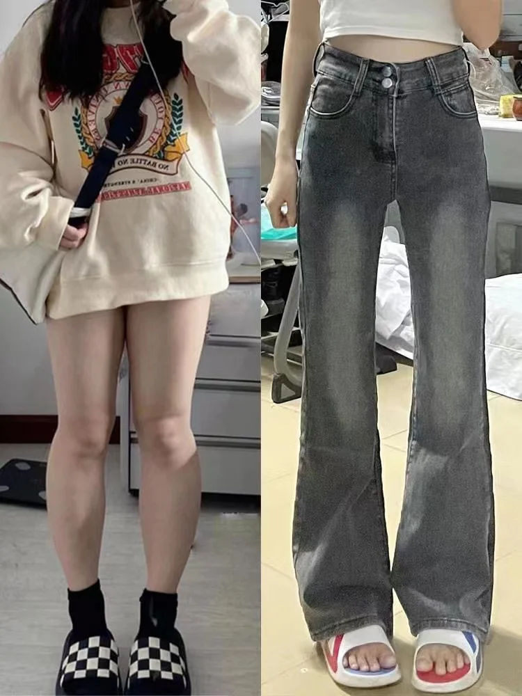 High Waist Bell Bottom Jeans Women's Autumn Winter plus Size Elastic Slimming Trendy Cotton Stretch Denim Straight Leg Trousers
High Waist Bell Bottom Jeans Women's Autumn Winter plus Size Elastic Slimming Trendy Cotton Stretch Denim Straight Leg Trousers