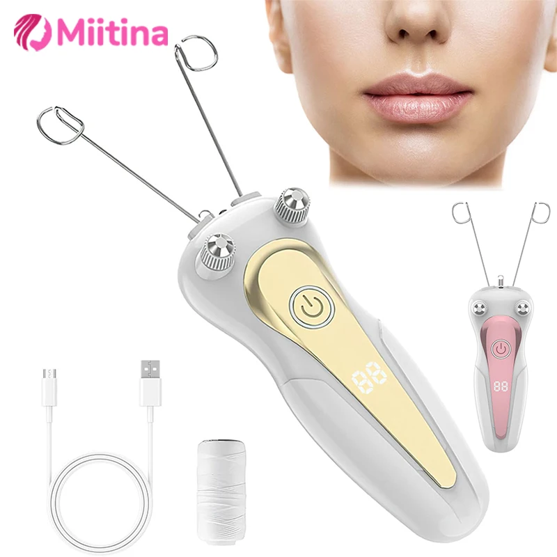 Thread Electric Hair Remover Facial Hair Removal Defeatherer LCD Display Women Beauty Epilator Body Arm Cotton Facial Depilator
Thread Electric Hair Remover Facial Hair Removal Defeatherer LCD Display Women Beauty Epilator Body Arm Cotton Facial Depilator