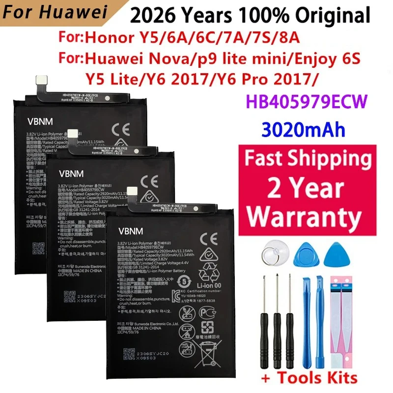 Phone Battery HB405979ECW For Huawei Nova /Enjoy 6S / Honor 6A 6C 8A / 7A Pro / Y5 / Y6 Pro / P9 Lite Mini Free Tools
Phone Battery HB405979ECW For Huawei Nova /Enjoy 6S / Honor 6A 6C 8A / 7A Pro / Y5 / Y6 Pro / P9 Lite Mini Free Tools