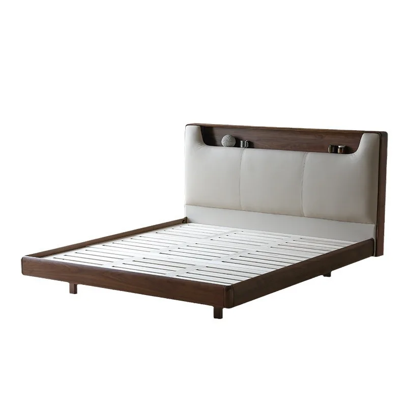 North American black walnut solid wood bed 1.5m suspended bed Nordic simple leather soft rest 1.8m master bedroom double bed
North American black walnut solid wood bed 1.5m suspended bed Nordic simple leather soft rest 1.8m master bedroom double bed