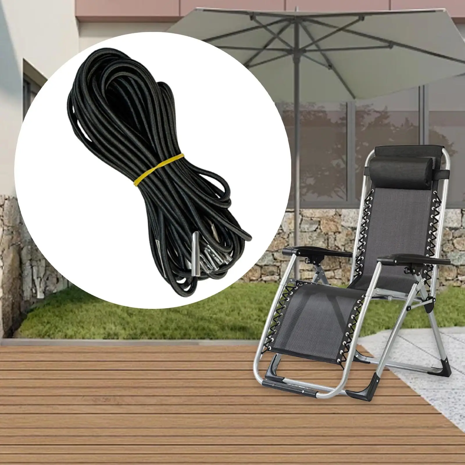 Outdoor Patio Bungee Chair Cord Stretch Rope Set for Lawn Recliner Sun Lounger Woven Rope Furniture
Outdoor Patio Bungee Chair Cord Stretch Rope Set for Lawn Recliner Sun Lounger Woven Rope Furniture