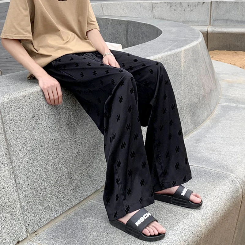 Summer Drape Ice Silk Casual Trousers Korean Style Fashion Letter Embroidered Loose Straight Wide Leg Mopping Pants 3XL
Summer Drape Ice Silk Casual Trousers Korean Style Fashion Letter Embroidered Loose Straight Wide Leg Mopping Pants 3XL