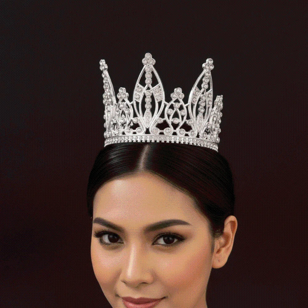 Vintage Golden Baroque Crown Shiny Silver Queen Tiara Crown Headwear Elegant Princess Rhinestone Tiara Hair Jewelry Accessories
Vintage Golden Baroque Crown Shiny Silver Queen Tiara Crown Headwear Elegant Princess Rhinestone Tiara Hair Jewelry Accessories