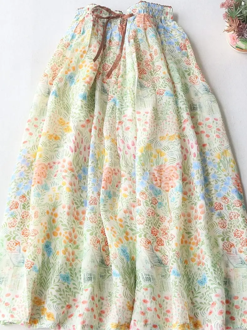 High Waist Elastic Waist A-Line Skirt Floral Print Oversize Casual Midi Skirt for plus Size Women Summer Season Casual Wear
High Waist Elastic Waist A-Line Skirt Floral Print Oversize Casual Midi Skirt for plus Size Women Summer Season Casual Wear