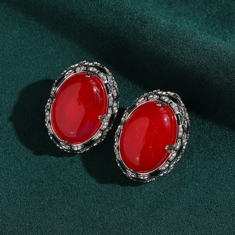 Vintage Red Agate Oval Earrings Gold Color Trendy Art Deco Jewelry For Woman Luxury Antique Brand High Quality Gift Anniversary
Vintage Red Agate Oval Earrings Gold Color Trendy Art Deco Jewelry For Woman Luxury Antique Brand High Quality Gift Anniversary