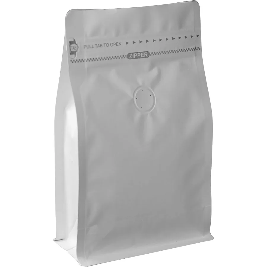 100 Count 12 Ounces White Kraft Paper Coffee Bags High Barrier Aluminium Foil Liner Flat Bm Coffee Pouches with Degassing Valve
100 Count 12 Ounces White Kraft Paper Coffee Bags High Barrier Aluminium Foil Liner Flat Bm Coffee Pouches with Degassing Valve