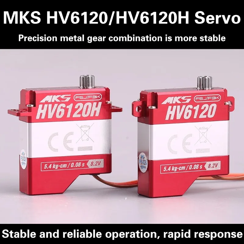 MKS HV6120 High Voltage Fixed Wing Metal Digital Servo 5.4kg for Glider Model Aircraft Control System HV6120H
MKS HV6120 High Voltage Fixed Wing Metal Digital Servo 5.4kg for Glider Model Aircraft Control System HV6120H