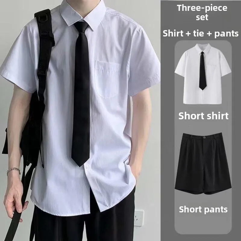 Loose Fit Five-Quarter Sve irt for Boys Student Class orm Middle And High School Casual Summer irt Haome Set
Loose Fit Five-Quarter Sve irt for Boys Student Class orm Middle And High School Casual Summer irt Haome Set