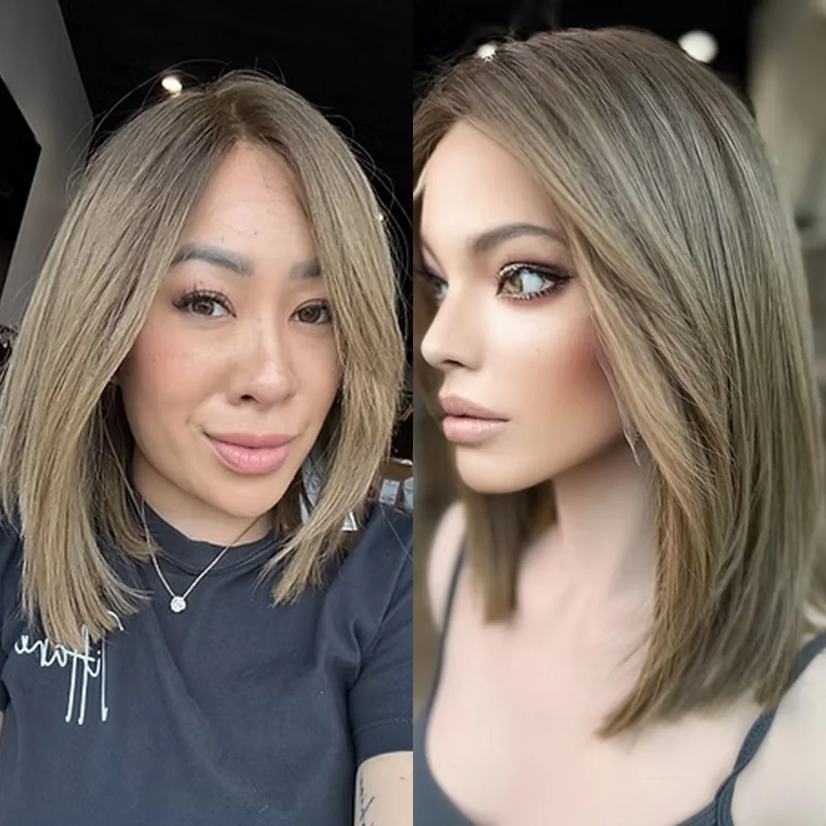 Ombre Пепельно-коричневый со светлыми бликами Роскошный синтетический парик спереди Короткий прямой костюм боба Женский повседневный костюм для вечеринок на каждый день
Ombre Пепельно-коричневый со светлыми бликами Роскошный синтетический парик спереди Короткий прямой костюм боба Женский повседневный костюм для вечеринок на каждый день