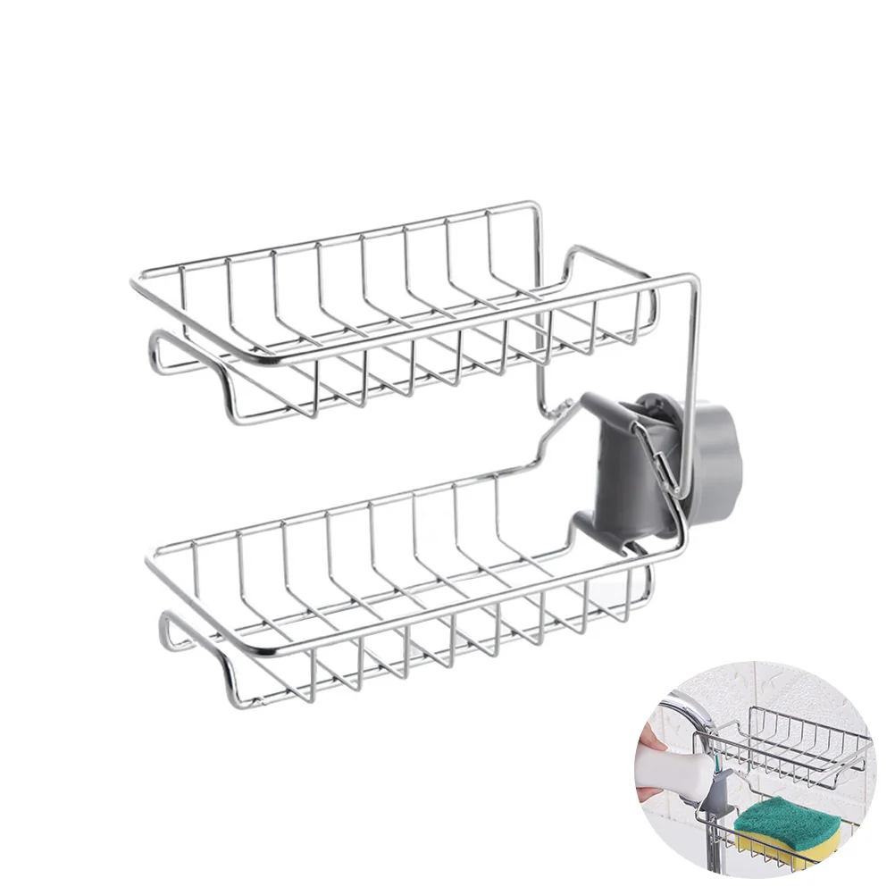 Faucet Rack Sponge Holder Kitchen Sink Organizer Storage Bracket Adjustable Sponges Stainless Steel RustProof Clamp
Faucet Rack Sponge Holder Kitchen Sink Organizer Storage Bracket Adjustable Sponges Stainless Steel RustProof Clamp