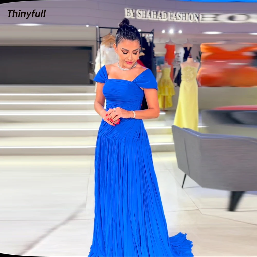 Thinyfull A-line Chiffon 2025 Prom Dress Sleeveless Ruched Arab Evening Dresses Long Formal Gown Robe De Soirée Customized 
Thinyfull A-line Chiffon 2025 Prom Dress Sleeveless Ruched Arab Evening Dresses Long Formal Gown Robe De Soirée Customized