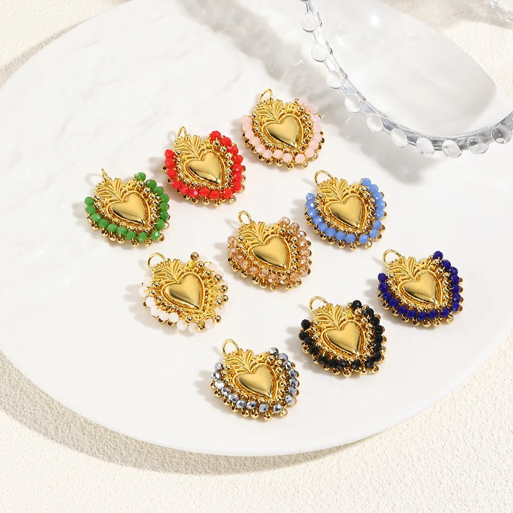 1 Piece Handmade Knitted Small Beads Love Heart Pendant Jewelry Women Bracelet Necklace Pendant DIY Accessories Wholesale
1 Piece Handmade Knitted Small Beads Love Heart Pendant Jewelry Women Bracelet Necklace Pendant DIY Accessories Wholesale