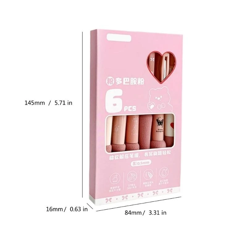 Пакет из 6 шт. Выдвижной гель -ручка быстро сушила 0,5 мм инструмент для написания офиса для написания взрослых студентов
Пакет из 6 шт. Выдвижной гель -ручка быстро сушила 0,5 мм инструмент для написания офиса для написания взрослых студентов