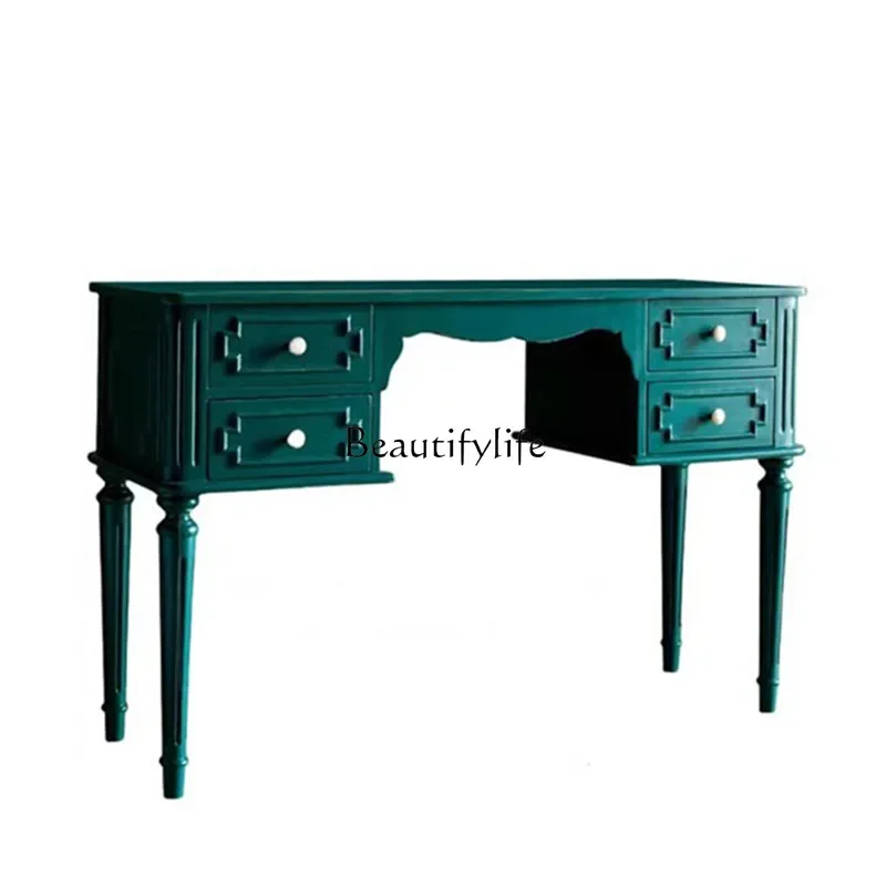 LXFrench retro solid wood computer writing desk simple modern black deskSSS
LXFrench retro solid wood computer writing desk simple modern black deskSSS