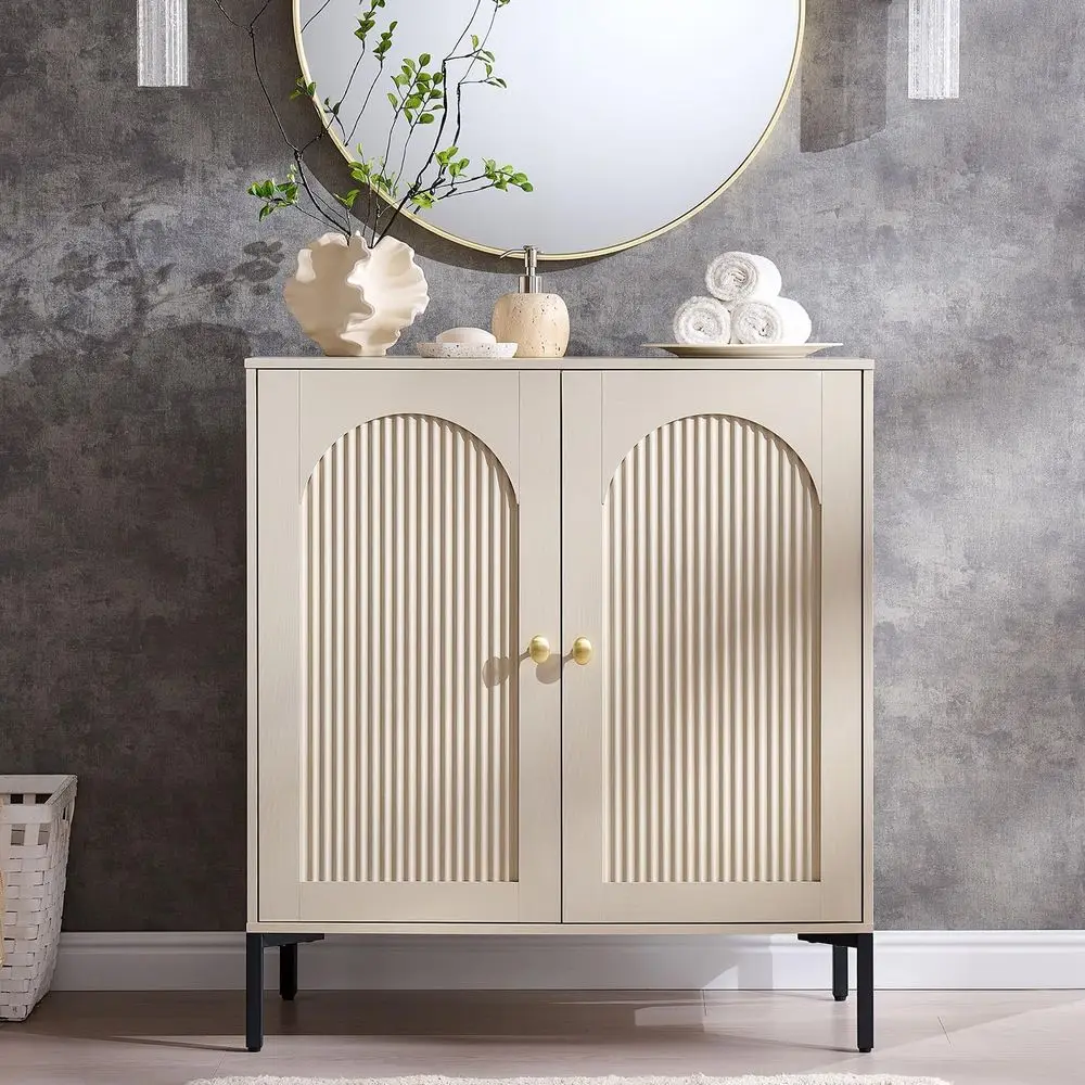 34 Tall Arched Door Storage Cabinet with Adjustable Shelves for Bathroom, Kitchen, Living Room, and Entryway in Cream
34 Tall Arched Door Storage Cabinet with Adjustable Shelves for Bathroom, Kitchen, Living Room, and Entryway in Cream