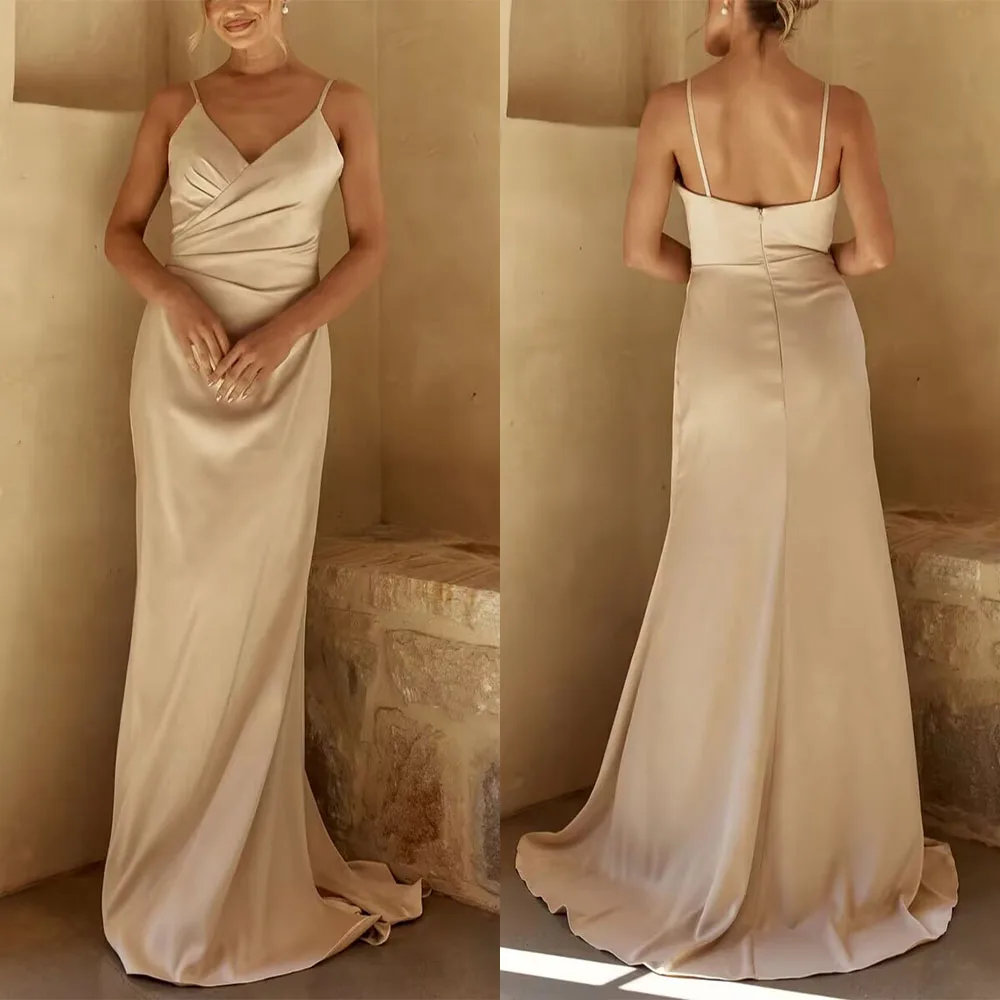 Customized V-neck Sleeveless Floor Length Woman Vestido Em Promoção Brasil Платье Женское На Выпускной Luxury Dress Robe Satin
Customized V-neck Sleeveless Floor Length Woman Vestido Em Promoção Brasil Платье Женское На Выпускной Luxury Dress Robe Satin