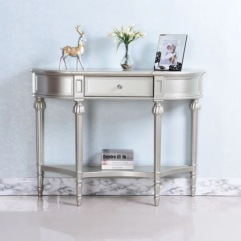 Half round foyer cabinet, table against wall, ultra narrow foyer shelf, new Chinese style solid wood strip table
Half round foyer cabinet, table against wall, ultra narrow foyer shelf, new Chinese style solid wood strip table