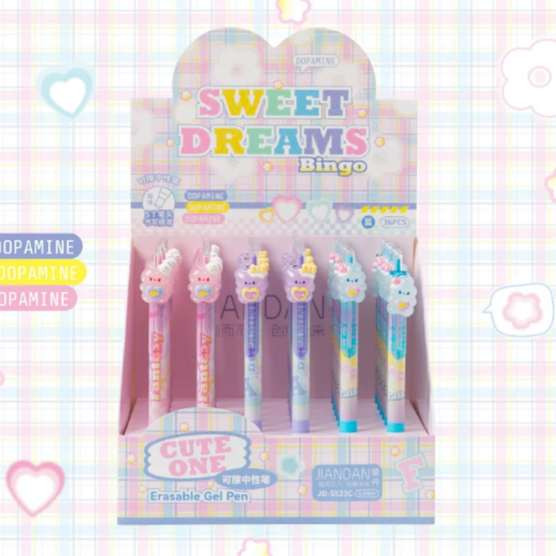 36pcs/lot Kawaii Cat Rabbit Bear Animal Erasable Gel Pen Cute 0.5mm Blue Ink Signature Pens Office School Supplies
36pcs/lot Kawaii Cat Rabbit Bear Animal Erasable Gel Pen Cute 0.5mm Blue Ink Signature Pens Office School Supplies