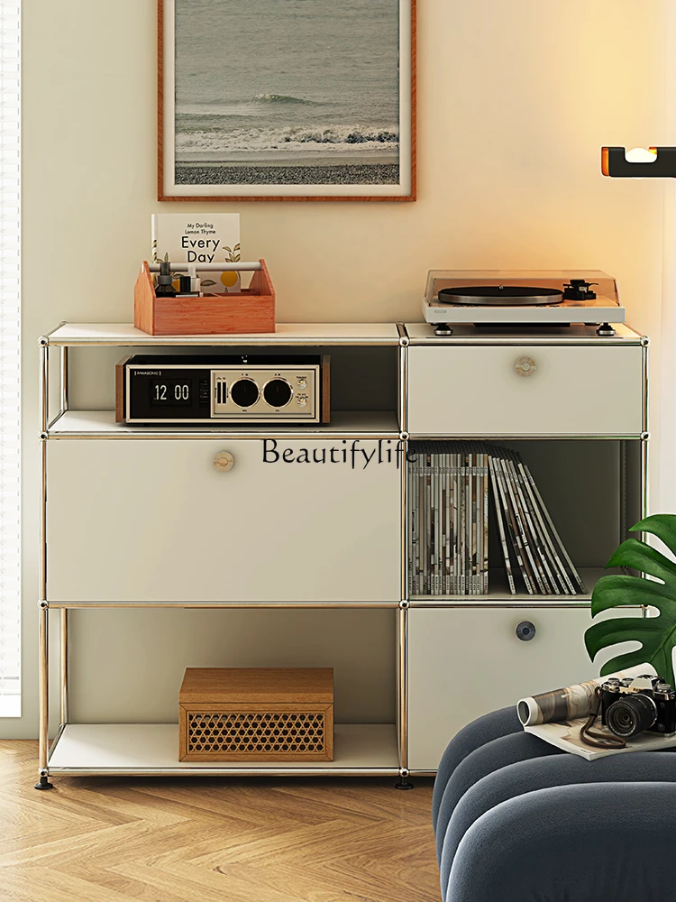 Stainless steel storage cabinet antique living room simple module combination cabinet
Stainless steel storage cabinet antique living room simple module combination cabinet
