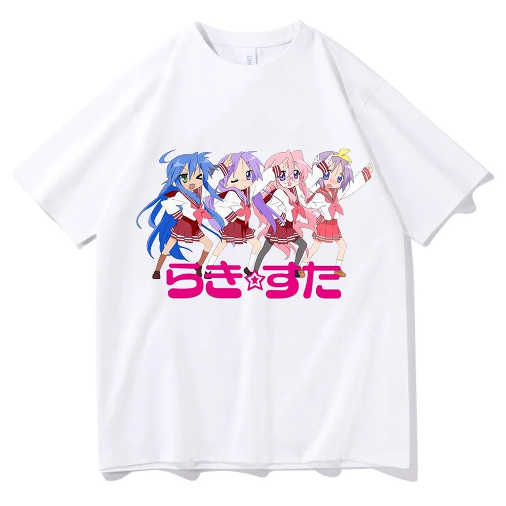 Summer men's Japanese Lucky Star Konata anime pattern printed retro 100% cotton T-shirt clothing top
Summer men's Japanese Lucky Star Konata anime pattern printed retro 100% cotton T-shirt clothing top