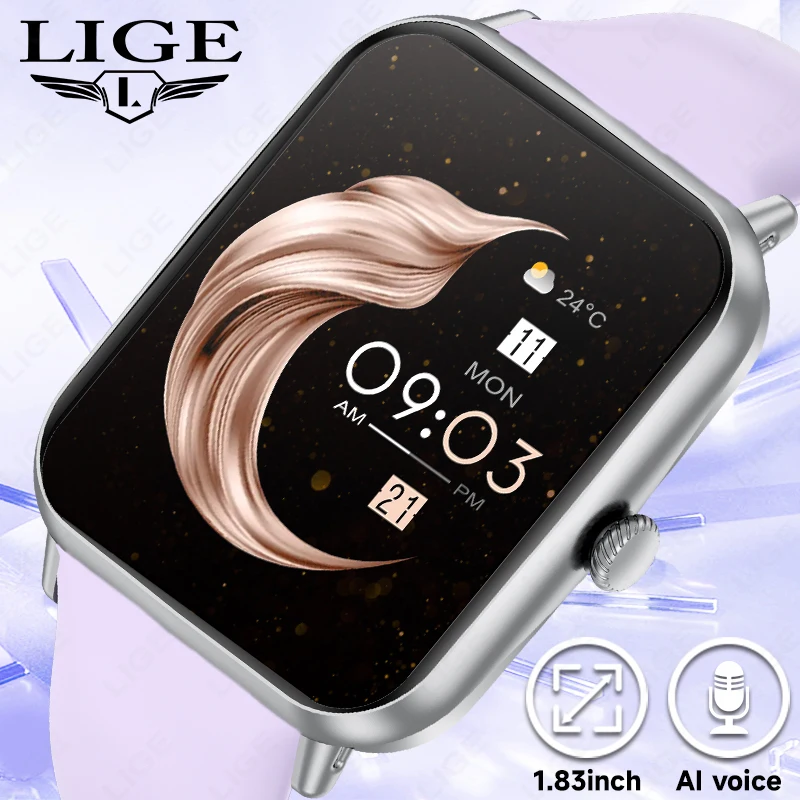 LIGE Women Fashion Smart Watch Bluetooth Call IP68 Waterproof Ladies Watches Daily Health Monitor Smartwatch New 1.83" HD Screen
LIGE Women Fashion Smart Watch Bluetooth Call IP68 Waterproof Ladies Watches Daily Health Monitor Smartwatch New 1.83" HD Screen