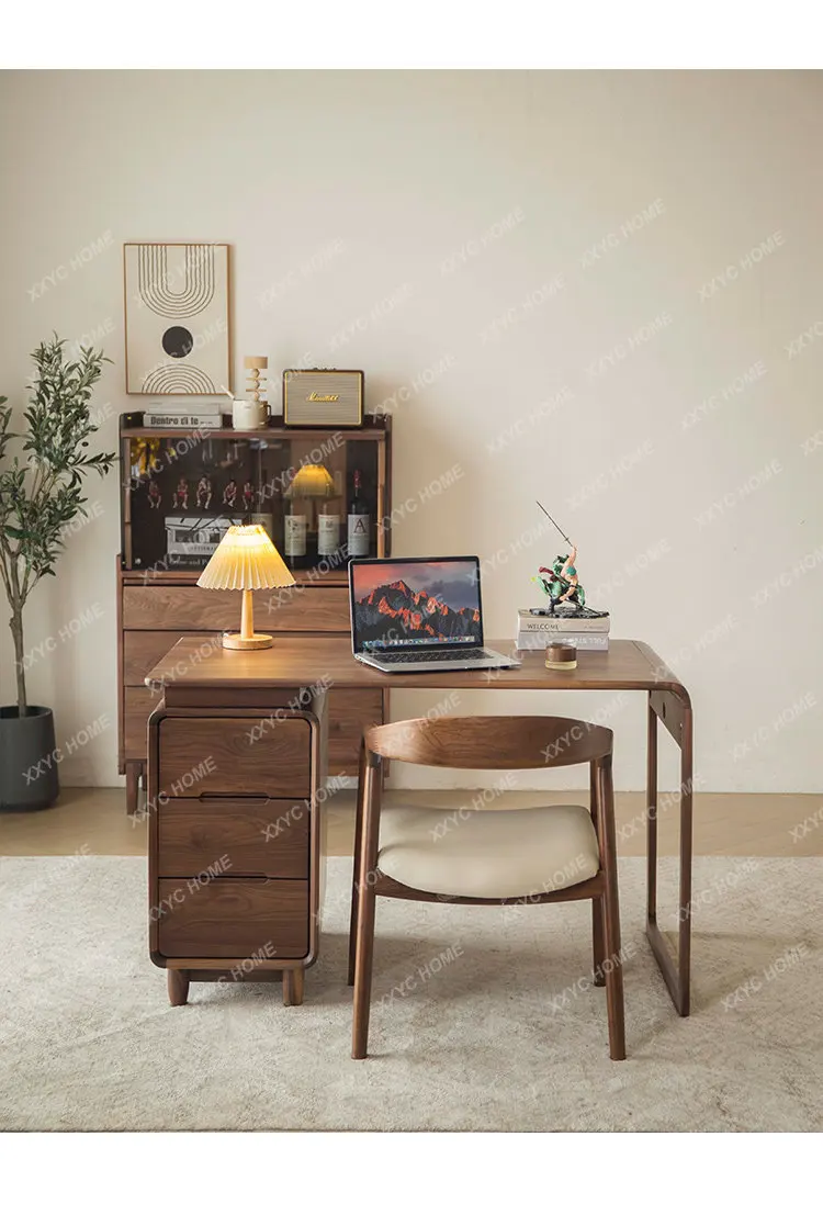 North American black walnut desk light luxury simple computer desk solid wood home
North American black walnut desk light luxury simple computer desk solid wood home