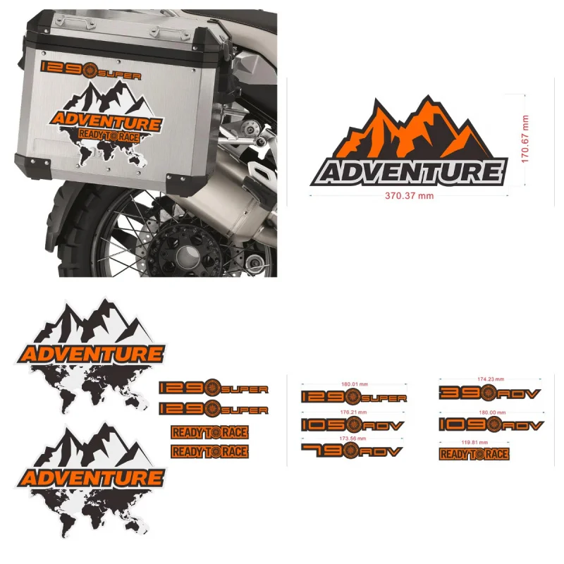 Stickers For 1290Super 1290 Super ADV Adventure Duke Aluminum Decal Travelled Box Panniers Luggage Side Tail Top Cases
Stickers For 1290Super 1290 Super ADV Adventure Duke Aluminum Decal Travelled Box Panniers Luggage Side Tail Top Cases