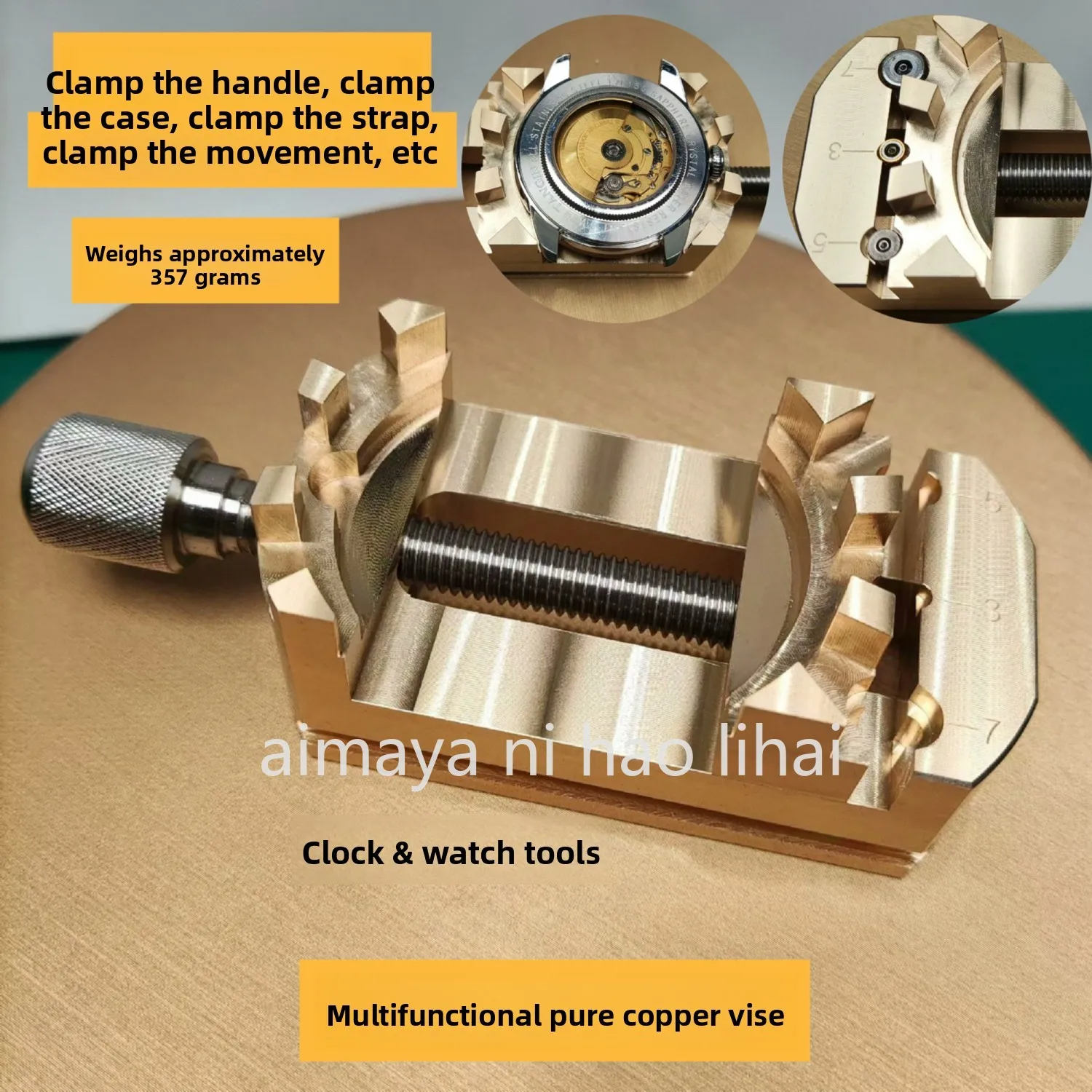 Watch repair tool Multifunctional universal copper pliers Drilling handle head clamp Drilling case Breaking screw fixing seat
Watch repair tool Multifunctional universal copper pliers Drilling handle head clamp Drilling case Breaking screw fixing seat
