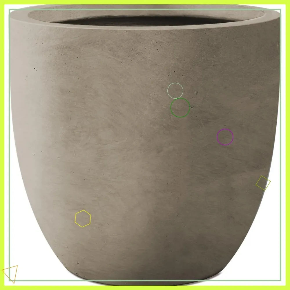 13.4" Round Concrete Planter, Large Outdoor Modern Decorative Plant Pot with Drainage Hole and Rubber Plug for Home Garden
13.4" Round Concrete Planter, Large Outdoor Modern Decorative Plant Pot with Drainage Hole and Rubber Plug for Home Garden