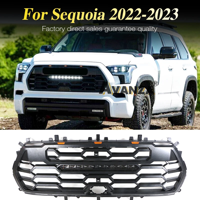 Front Grille With Light Bar Auto Parts Racing Grill Fits For 2022-2023 Toyota Sequoia
Front Grille With Light Bar Auto Parts Racing Grill Fits For 2022-2023 Toyota Sequoia