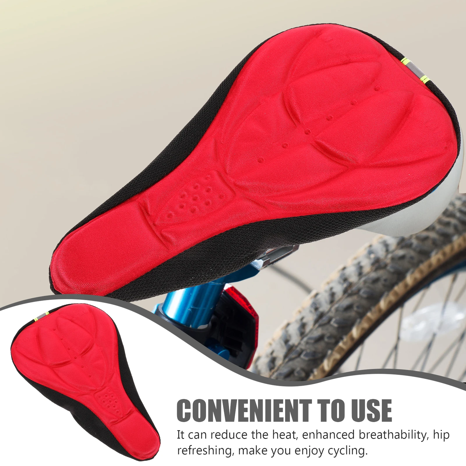 3D Thick Sponge Universal Bike Seat Cushion Cover Silicone Comfortable For Mountain Bicycle Breathable Ergonomic Red
3D Thick Sponge Universal Bike Seat Cushion Cover Silicone Comfortable For Mountain Bicycle Breathable Ergonomic Red