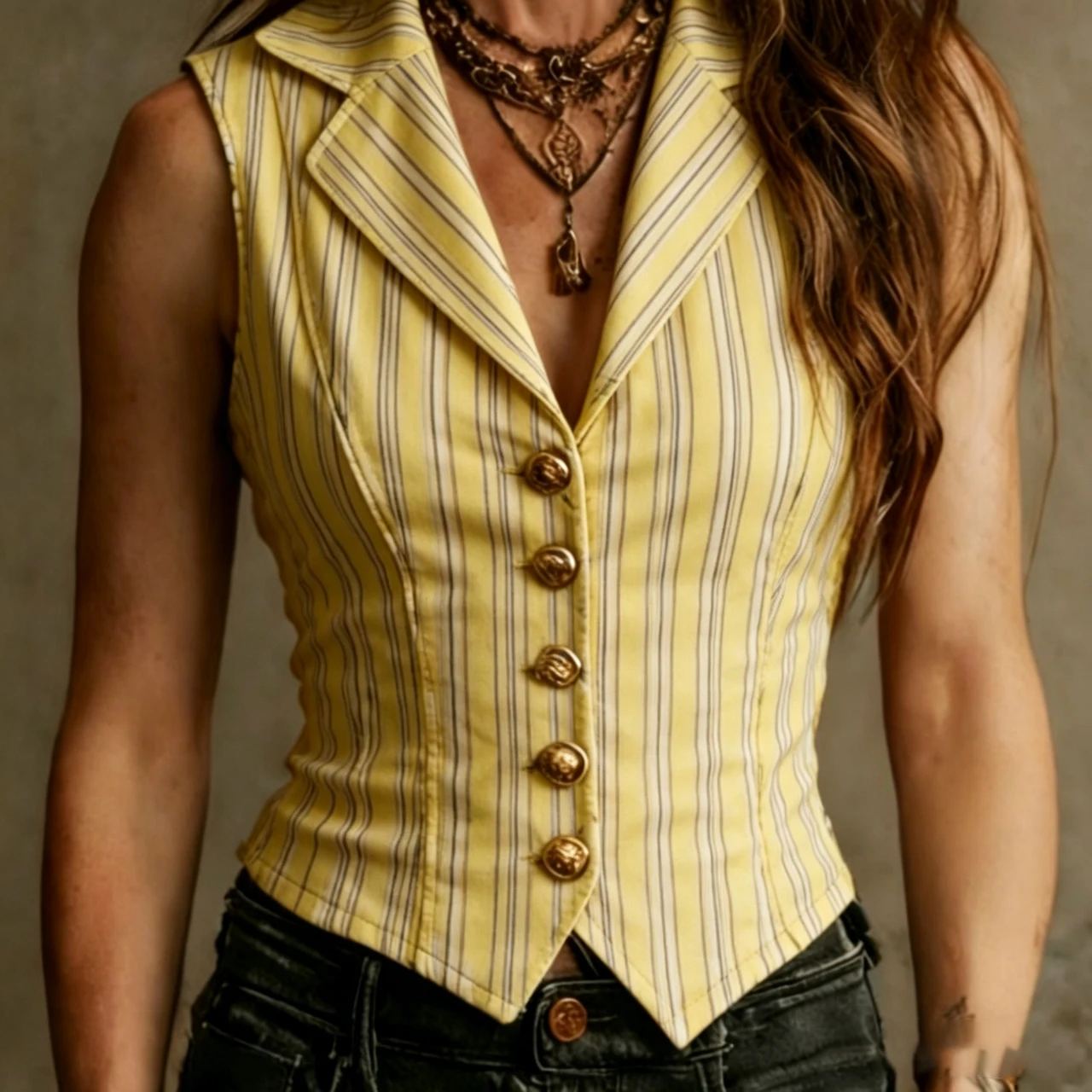Vintage Striped Print Sleeveless Vest Jacket Women Lapel Collar Single Breasted Slim Corset Waistcoat Summer Streetwear Top
Vintage Striped Print Sleeveless Vest Jacket Women Lapel Collar Single Breasted Slim Corset Waistcoat Summer Streetwear Top