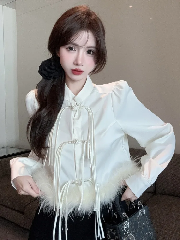 New Chinese Style Light National Trend Shirt Women's Autumn Fashion Tailed Skirt Fur Bubble Sleeve Sty...
New Chinese Style Light National Trend Shirt Women's Autumn Fashion Tailed Skirt Fur Bubble Sleeve Sty...