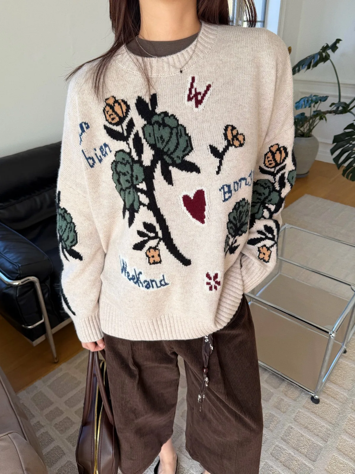 Вязаный свитер ACRAB 00 из шерсти с цветочным узором, свободный крой, круглый вырез, длинный рукав, осенняя одежда, эксклюзивная онлайн-коллекция, стиль для повседневной носки...
Вязаный свитер ACRAB 00 из шерсти с цветочным узором, свободный крой, круглый вырез, длинный рукав, осенняя одежда, эксклюзивная онлайн-коллекция, стиль для повседневной носки...